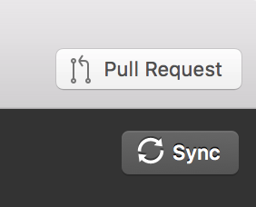 Sync button is on the top right-hand side