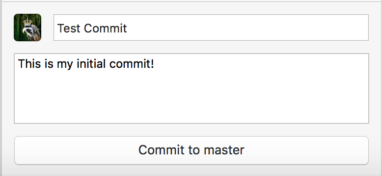 Example of summary for commit.